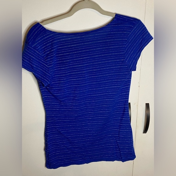 Women’s Banana Republic Cowl Neck Tee Blue, Size Small - Picture 2 of 6
